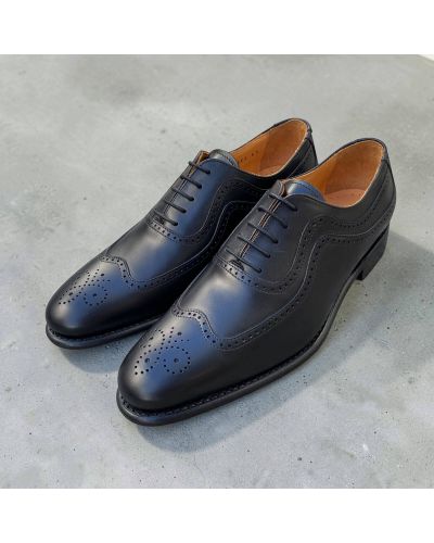 Richelieu Full Brogue wingtip John Mendson 8608 cuir noir