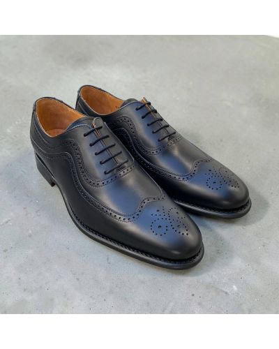 Richelieu Full Brogue wingtip John Mendson 14386 cuir noir