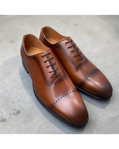 Richelieu One cut Brogue John Mendson 9413 cuir marron