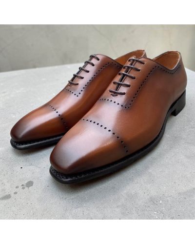 Richelieu One cut Brogue John Mendson 9413 cuir marron