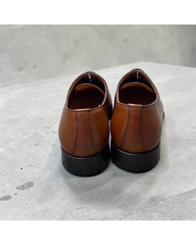 One Cut Brogue Oxford Shoes John Mendson 9413 brown leather