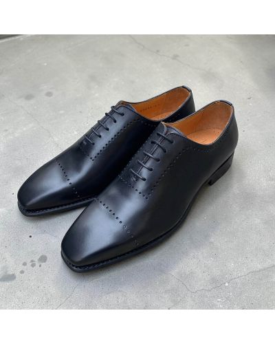 Richelieu One cut Brogue John Mendson 9413 cuir noir