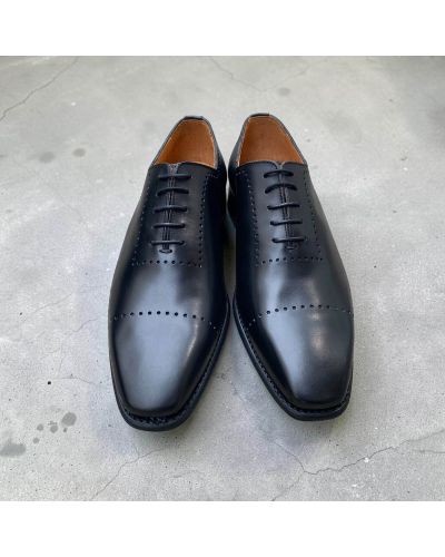 Richelieu One cut Brogue John Mendson 9413 cuir noir