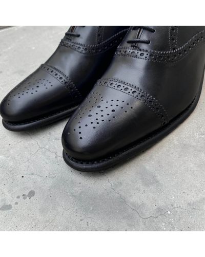 Richelieu Semi Brogue John Mendson 8731 cuir noir