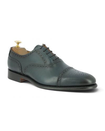Richelieu Semi Brogue John Mendson 8731 cuir marine