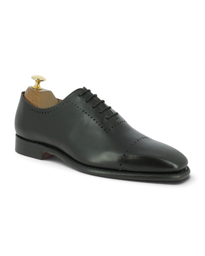 Richelieu One cut Brogue John Mendson 9413 cuir noir
