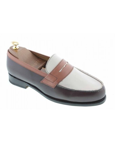 Mocassin Femme Center 51 0622 Wendy cuir multicolore marron beige marron foncé