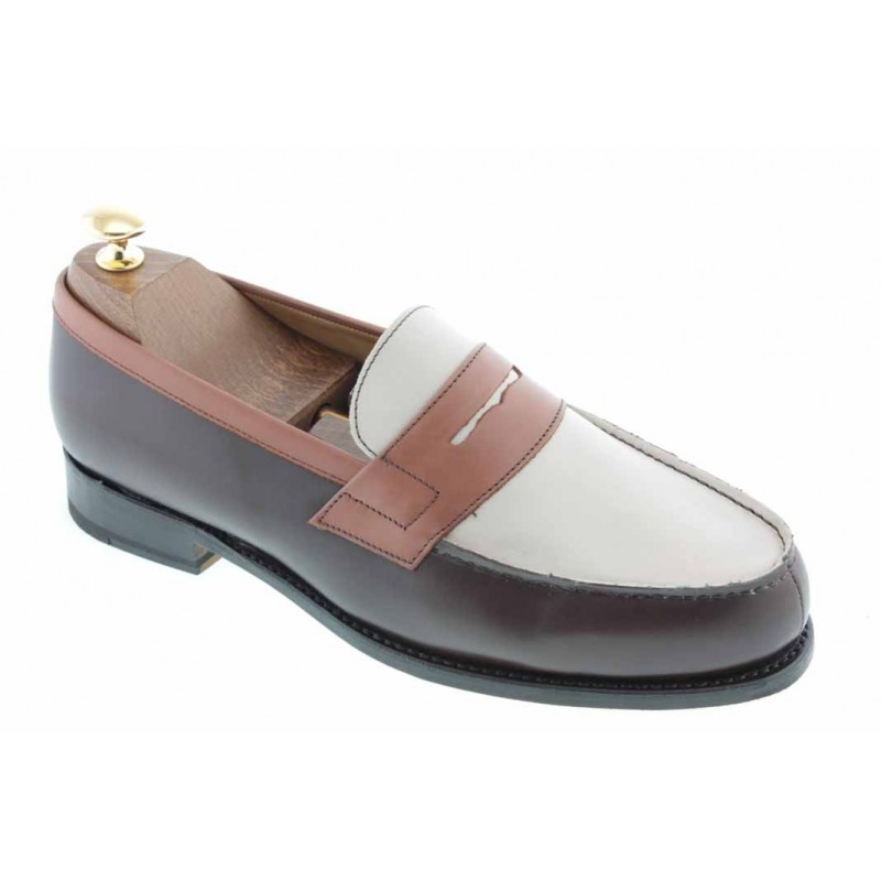 Mocassin Femme Center 51 0622 Wendy cuir multicolore marron beige marron foncé